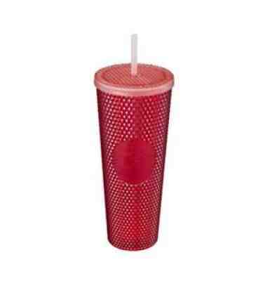 Starbucks Korea 2021 Christmas Holy red bling stud cold cup 710 ml / Tracking - Sold on eBay Oct 27, 2021 for $46.90