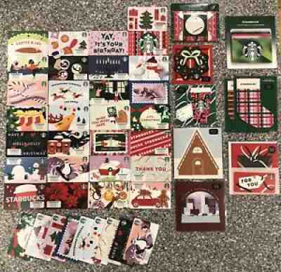 50 Starbucks 2021  HOLIDAY GIFT CARD Lot Complete Set - Sold on eBay Nov 06, 2021 for $45.95