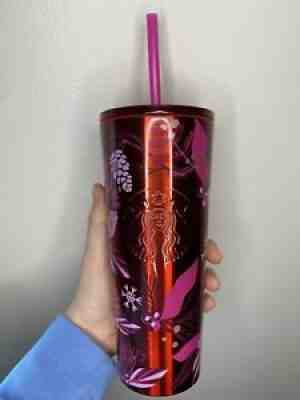 Starbucks Christmas Holiday 2021 Red Stainless Steel Berries Tumbler 16oz New - Sold on eBay Nov 06, 2021 for $45.95