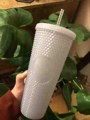NEW Starbucks 2021 Holiday Christmas Iridescent Icy White 24oz Studded Tumbler - Sold on eBay Nov 05, 2021 for $45.78