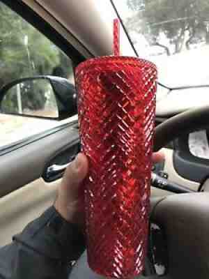 Starbucks 2021 Red Jeweled Christmas Holiday Tumbler Venti 24oz - Sold on eBay Nov 04, 2021 for $45.00