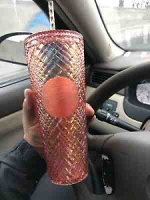 Starbucks 2021 Winter Holiday Jeweled Tumbler Cold Cup 24oz Rose Gold Christmas - Sold on eBay Nov 04, 2021 for $45.00
