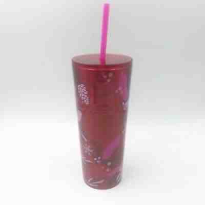 Starbucks Christmas Holiday 2021 Red Stainless Steel Berries Tumbler 16oz - Sold on eBay Nov 05, 2021 for $45.00