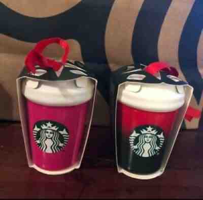 Starbucks 2021 ornaments coffee cup lid holiday christmas decor gift - Sold on eBay Nov 07, 2021 for $45.00