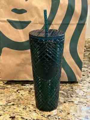 Starbucks 2021 Christmas Winter Holiday Green Jeweled Tumbler venti 24oz - Sold on eBay Nov 04, 2021 for $44.99