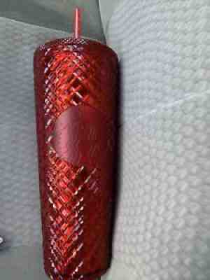 Starbucks 2021 Holiday Christmas Jeweled Cold Tumbler RED grande 24oz. In HAND - Sold on eBay Nov 03, 2021 for $44.95