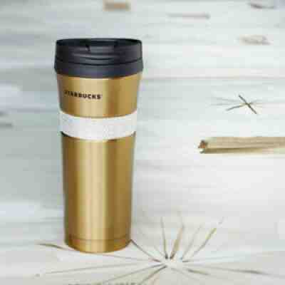 Starbucks Gold Swarovski Stainless Steel Tumbler 30th Anniversary Wood Box NEW - Sold on eBay Nov 06, 2021 for $225.99
