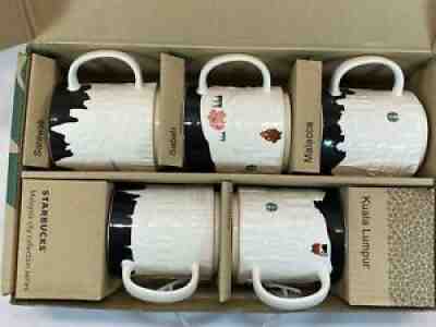 Starbucks Malaysia Cities Mugs New Set Of 5 Malacca Kuala Lumpur Penang Sarawak