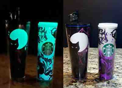 Set Of 2 Starbucks Halloween Tumbler GLOW In Dark Cups Limited Edition 2021 - Sold on eBay Nov 03, 2021 for $150.50
