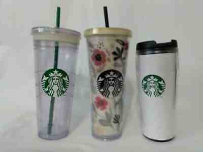RARE 2014 Starbucks Flower Pattern Floral Harvest Venti Tumbler 24 oz + 2 XTRA! - Sold on eBay Sep 22, 2021 for $149.99