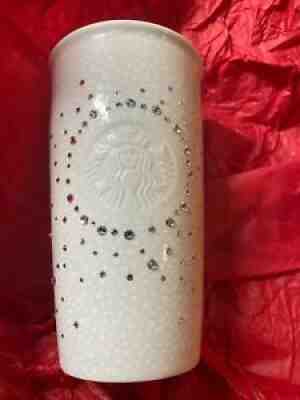 Starbucks Limited Edition Pearl White Swarovski Coffee Tumbler 2014 NIB - Sold on eBay Oct 08, 2021 for $149.99