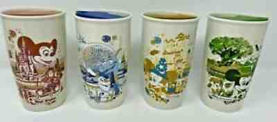 Walt Disney World 50th Anniversary Starbucks Vintage Ceramic Tumbler Set NEW - Sold on eBay Oct 11, 2021 for $149.88