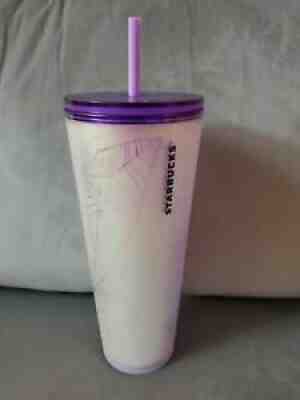 Starbucks Halloween 2021 Purple and Frosted White Spiderweb Tumbler 24oz - Sold on eBay Sep 21, 2021 for $145.99