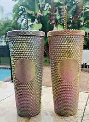 Starbucks Philippines Studded Tumbler Wood Champagne & Neutral Gray US Seller - Sold on eBay Nov 10, 2021 for $195.00