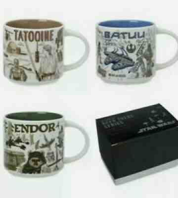 NEW -Star Wars Starbucks Been There Series Mug Set Of 3 Tatooine, Batuu & Endor - Sold on eBay Nov 01, 2021 for $139.99