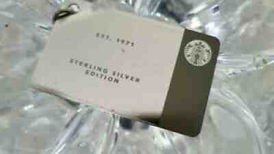 New Starbucks Sterling Silver Limited Edition Keychain Gift Card - Sold on eBay Aug 24, 2021 for $130.00