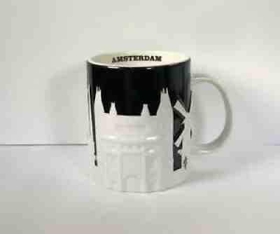NEW Starbucks Amsterdam Netherlands 2011 Black Relief Mug 16 oz. Coffee Cup RARE - Sold on eBay Nov 14, 2021 for $199.97