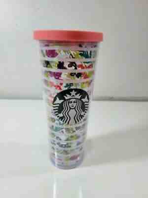 Starbucks RARE 24oz Venti Cold Cup Tumbler Striped Flower Floral Print No Straw - Sold on eBay Oct 21, 2021 for $125.99