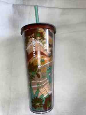 Starbucks Terracotta Desert Acrylic Cold Cup Tumbler 24oz Venti Cactus Summer 19 - Sold on eBay Sep 09, 2021 for $125.00