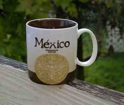 Starbucks Coffee Company 2009 Collector Series Mexico 16oz Mug Cup Brown Maya