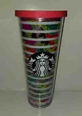 Starbucks RARE 24oz Venti Cold Cup Tumbler Striped Flower Floral Print No Straw - Sold on eBay Sep 28, 2021 for $125.00