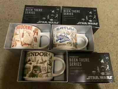 â??NEW Star Wars Starbucks Been There Series Mug Set Of 3 Tatooine Batuu & Endor â?? - Sold on eBay Oct 04, 2021 for $125.00