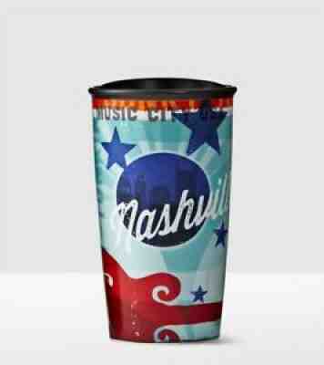 STARBUCKS DOUBLE WALL NASHVILLE ð??¶ CERAMIC TRAVEL TUMBLER 12 OZ