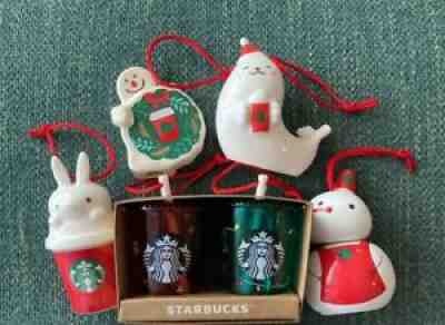 Starbucks japan holiday ornament figure 5 full complete set Christmas - Sold on eBay Nov 14, 2021 for $103.50