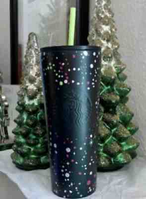 *RARE* Starbucks 2021 Holiday Black Polka Dot Cold Cup Tumbler - Stainless Steel - Sold on eBay Nov 17, 2021 for $59.99