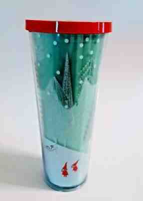 Starbucks 2018 Holiday Christmas Gnome Trees Snowing Venti Cold Cup Tumbler 24oz - Sold on eBay Oct 24, 2021 for $59.95