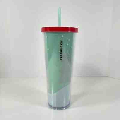 Starbucks 2018 Holiday Christmas Gnome Trees Snowing Venti Cold Cup Tumbler 24oz - Sold on eBay Sep 21, 2021 for $59.49