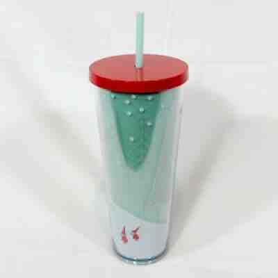 Starbucks 2018 Holiday Christmas Gnome Trees Snow Venti Cold Cup Tumbler 24 oz - Sold on eBay Sep 17, 2021 for $59.00