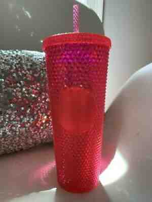 STARBUCKS 2019 Holiday NEON HOT PINK Studded LE Venti 24oz Tumbler Cold Cup - Sold on eBay Sep 10, 2021 for $58.99