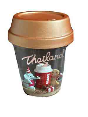 Starbucks THAILAND Elephant Snow Globe Holiday Gold Gingerbread 2020 -no card - Sold on eBay Nov 13, 2021 for $58.99