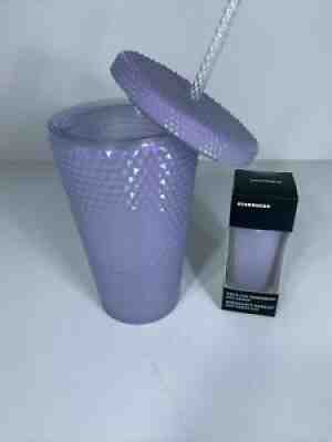 Starbucks 2021 Studded Winter Holiday Icy White Lilac Bling Cup Tumbler 16oz 2pc - Sold on eBay Nov 06, 2021 for $58.00