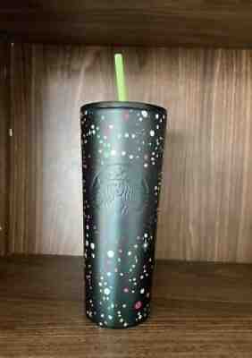 Starbucks Holiday 2021 Green Confetti Dots Stainless Steel Tumbler 24oz Venti - Sold on eBay Nov 07, 2021 for $56.00