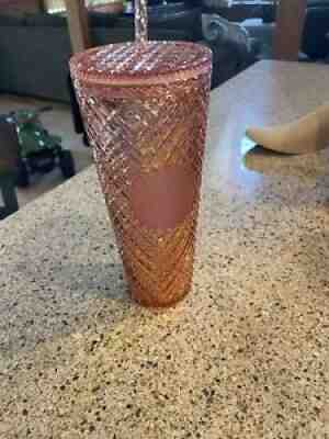New Starbucks 2021 Holiday Jeweled Tumbler Cold Cup 24oz Rose Gold Christmas - Sold on eBay Nov 12, 2021 for $56.00