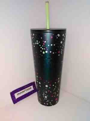 Starbucks Holiday 2021 Green Confetti Dots Stainless Steel Tumbler 24oz Venti - Sold on eBay Nov 04, 2021 for $55.00