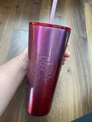 Starbucks 2021 Holiday Stainless steel ï¿¼Ombre Tumbler Cold Cup 24 Oz - Sold on eBay Nov 13, 2021 for $55.00