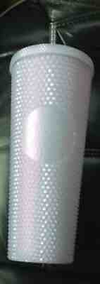 NEW Starbucks 2021 Holiday Iridescent White Studded Cold Cup Tumbler - Venti - Sold on eBay Nov 04, 2021 for $54.99