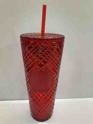 Starbucks 2021 Winter Holiday Jeweled Tumbler Cold Cup 24oz Red IN HAND - Sold on eBay Nov 04, 2021 for $53.99