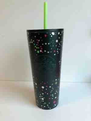 2021 STARBUCKS Holiday Dark Green Confetti 24 OZ VENTI TUMBLER BNWT - Sold on eBay Nov 17, 2021 for $53.95