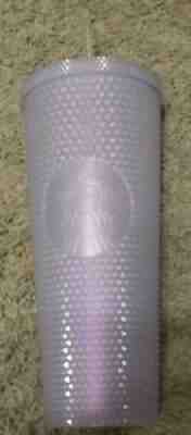 Starbucks 2021 Holiday Icy lilac Bling Studded Cold Cup Tumbler 24oz - Sold on eBay Nov 05, 2021 for $51.00