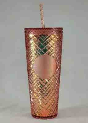 NEW - Starbucks - Winter/Holiday 2021 - Jeweled Cold Cup Tumbler - Venti - Gold - Sold on eBay Nov 04, 2021 for $50.00
