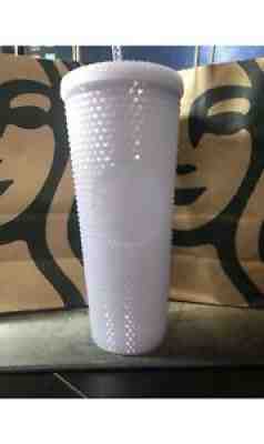 Starbucks 2021 Winter Holiday Icy White Bling Studded Cold Cup Tumbler 24oz New - Sold on eBay Nov 08, 2021 for $50.00