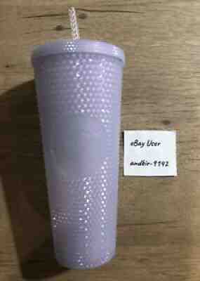 Starbucks 2021 Winter Holiday Icy Lilac Bling Studded Cold Cup Tumbler 24 oz - Sold on eBay Nov 13, 2021 for $50.00