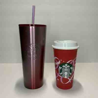 Starbucks Christmas 2021 Gradient Red 24oz Cold Cup & 16oz Holiday Hot Cup - Sold on eBay Nov 08, 2021 for $49.99