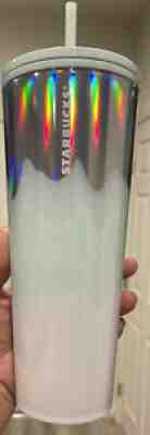 Starbucks Holiday 2021 White snow swirlï¿¼ 24Oz Tumbler Beautiful - Sold on eBay Nov 04, 2021 for $49.95