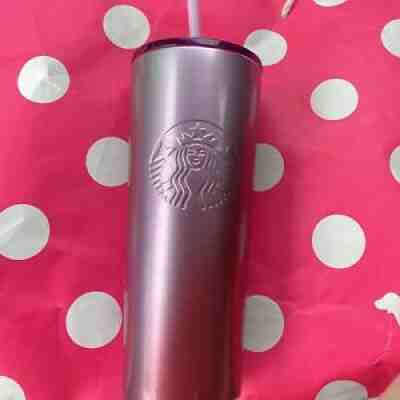 2021 Holiday Starbucks Stainless Metal Ombre Gradient Tumbler Cup Grande 16oz - Sold on eBay Nov 04, 2021 for $49.95