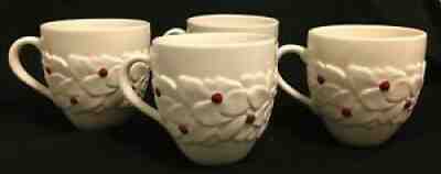 4 Starbucks Coffee Cup Mugs White Poinsettia Holiday Christmas 2004 - Sold on eBay Nov 15, 2021 for $49.77
